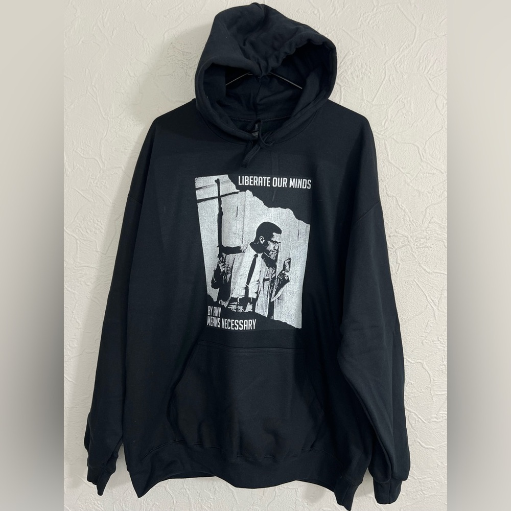 MALCOLM X ANY MEANS NECESSARY HOODIE NEW